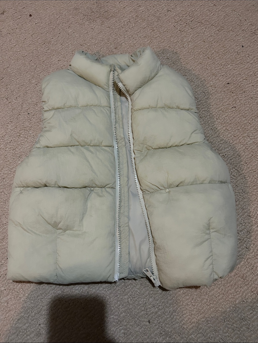 Zara Girls Puffer Vest Green Size 3-4 Years